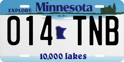 MN license plate 014TNB