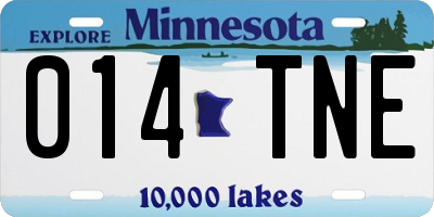 MN license plate 014TNE