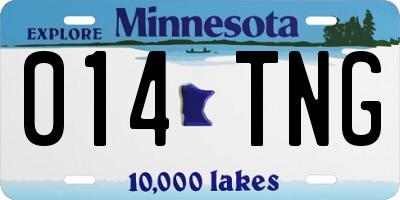 MN license plate 014TNG