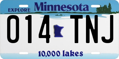 MN license plate 014TNJ