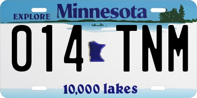 MN license plate 014TNM