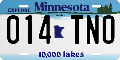 MN license plate 014TNO