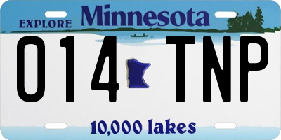 MN license plate 014TNP