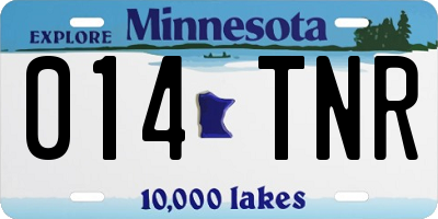 MN license plate 014TNR