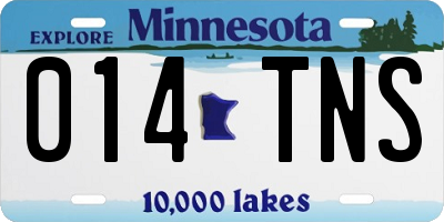 MN license plate 014TNS
