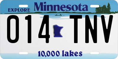 MN license plate 014TNV