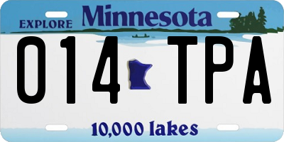 MN license plate 014TPA