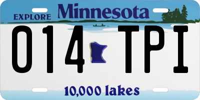 MN license plate 014TPI