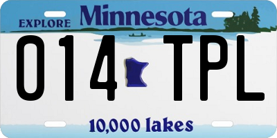 MN license plate 014TPL