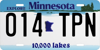 MN license plate 014TPN