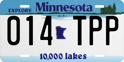 MN license plate 014TPP