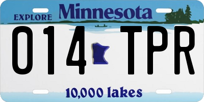 MN license plate 014TPR