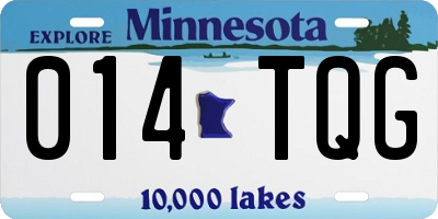MN license plate 014TQG
