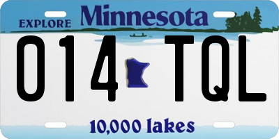 MN license plate 014TQL