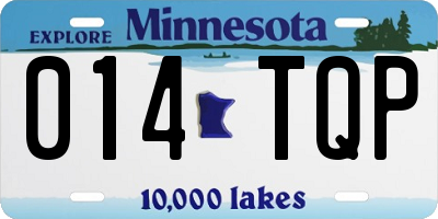 MN license plate 014TQP