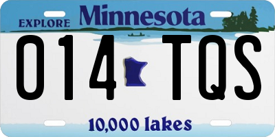 MN license plate 014TQS