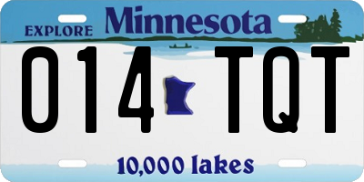 MN license plate 014TQT
