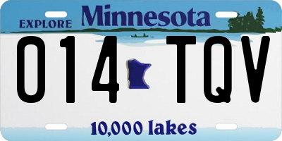 MN license plate 014TQV
