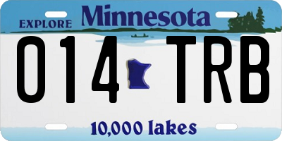 MN license plate 014TRB