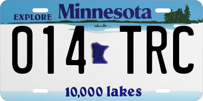 MN license plate 014TRC