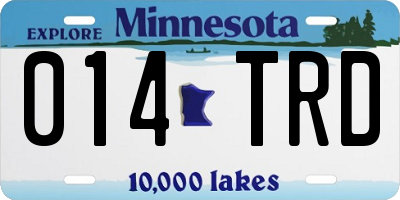 MN license plate 014TRD