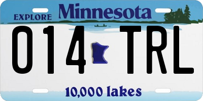 MN license plate 014TRL