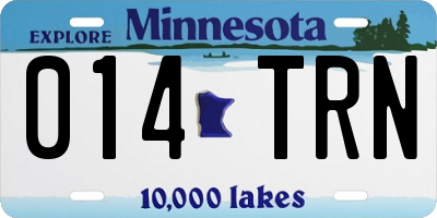 MN license plate 014TRN