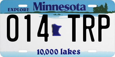 MN license plate 014TRP