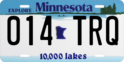 MN license plate 014TRQ