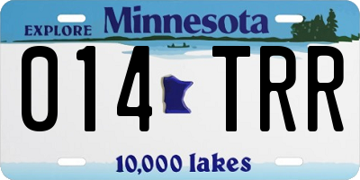 MN license plate 014TRR