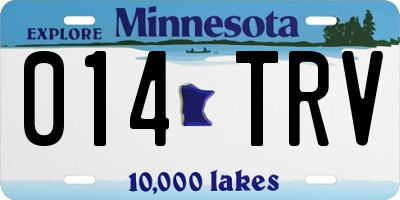 MN license plate 014TRV