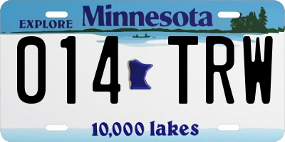 MN license plate 014TRW