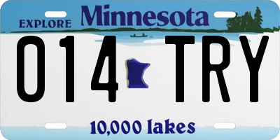 MN license plate 014TRY
