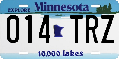 MN license plate 014TRZ