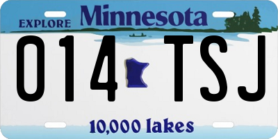 MN license plate 014TSJ