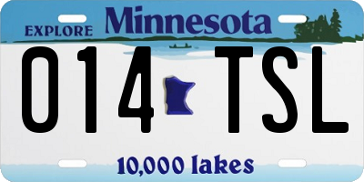 MN license plate 014TSL