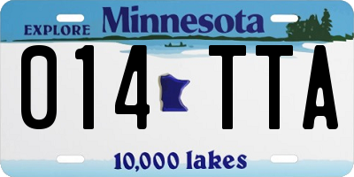 MN license plate 014TTA