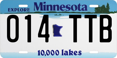 MN license plate 014TTB
