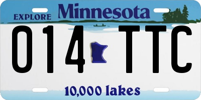 MN license plate 014TTC