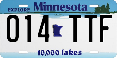 MN license plate 014TTF