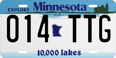 MN license plate 014TTG