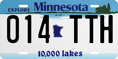 MN license plate 014TTH