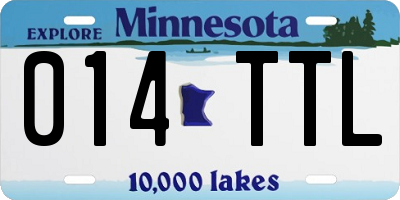 MN license plate 014TTL