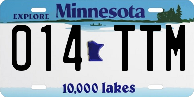 MN license plate 014TTM
