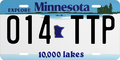 MN license plate 014TTP