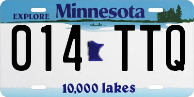 MN license plate 014TTQ