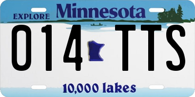 MN license plate 014TTS