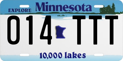 MN license plate 014TTT
