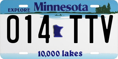 MN license plate 014TTV