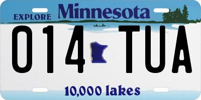 MN license plate 014TUA